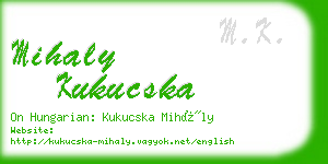 mihaly kukucska business card